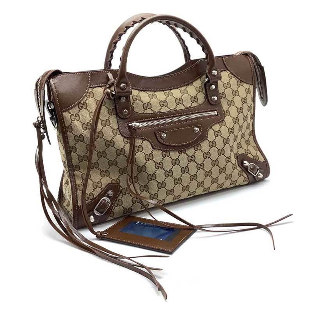 Gucci Balenciaga Neo Medium Bag Beige Brown GG The Hacker Project